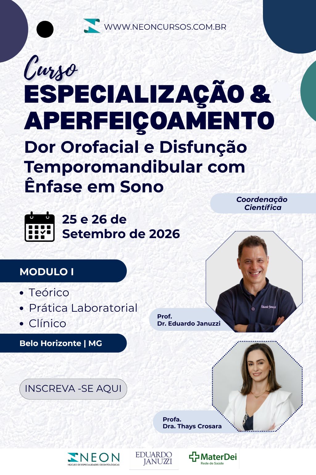 especialização & aperfeiçoamento Especialização_Aperfeiçoamento_DTM_DOR_DOF_2026